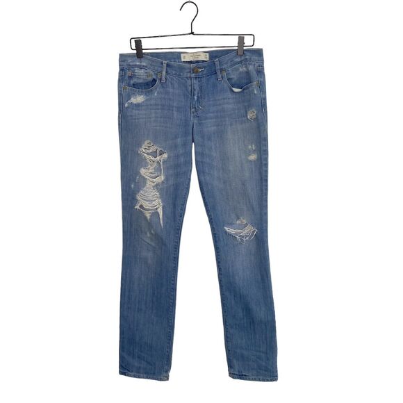 Abercrombie & Fitch Jeans Womens Size 6R 28x33 Erin Stretch Ripped 31.5" Inseam - Picture 1 of 11